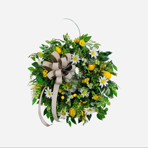 🌿SOLD🌿Lemon and Daisy Wreath Extra Large - Picture 7 of 7